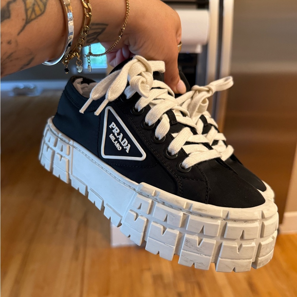 Prada Black and White Chunky Sneakers - Picture 2 of 3